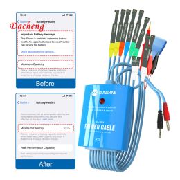 lasapparatuur Cable de alimentación para herramienta de reparación de teléfonos móviles Sunshine Ss905a para iPhone y Samsung, con datos de batería originales, protección contra quemaduras