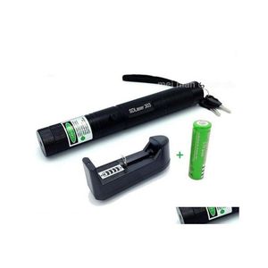 Lampes de poche laser 303 Longue distance Vert Sd Pointer Powerf Hunting Pen Bore Sighter Ajouter Batteryaddcharger Drop Delivery Sports Outd Dhe7C