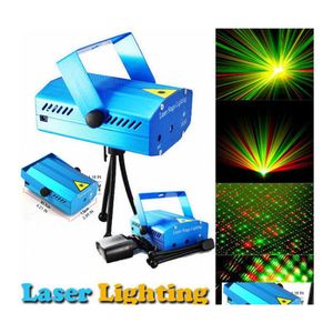 Éclairage Laser 150Mw Mini Rouge Vert Partie Mobile Bleu / Noir Corps Lumière De Scène Dj Twinkle Avec Trépied Led Lampe Drop Delivery Lights Dhncy