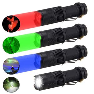 Pointeur laser en gros de lampe de poche LED LIGHT 3 MODES LAMPE TACTIQUE TACTIQUE ZOOM pour la pêche Détecteur de chasse Drop Livraison DHRN0