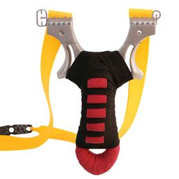 Láser Profesional Caza Slingshot Calidad Catapulta de acero inoxidable con banda de goma plana Juego de tiro al aire libre Sling Shot Set 1041 Z2