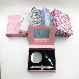 Lash Tweezer Eyeliner Book Venta al por mayor Caja de embalaje con purpurina Fashine Beauty Libro vacío Privado Paquete de banda propio personalizado