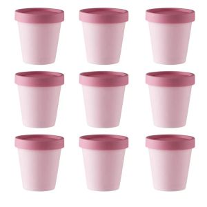 LASTOORTSEN 9pcs 6,8 oz / 200 ml pots de crème vides bols à mélanger les contenants en plastique fui