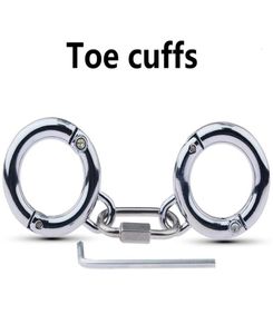 Dernières manchettes d'orteil réglables en acier inoxydable verrouillage fétiche BDSM Torture Bondage jeux pour adultes jouets sexuels pour les Couples Y2011182322125