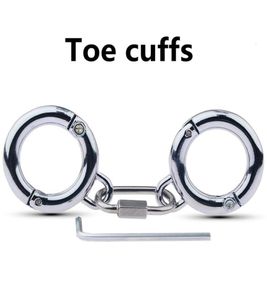 Dernières manchettes réglables en acier inoxydable verrouillage fétiche BDSM Torture Bondage jeux pour adultes jouets sexuels pour les Couples Y2011188762225