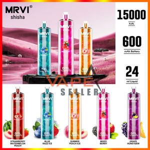 Pouffle d'origine 15k MRVI 15000 Puffs Shisha Vapes Disposables E Cigarette DTL Style de vapotage Hookah Pen 2% 5 Fruits Flavors