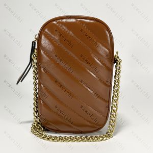 Último estilo Marmont Mini bolso de mano Carteras Monederos Cadena de oro Bolso de hombro Bolsos cruzados Paquete de teléfono móvil 10.5x17x5CM