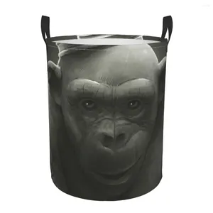 Bolsas de lavandería Rey Orangutanes y Monos Cesta sucia Derro Implaz de agua Organizador de ropa para niños Almacenamiento de juguetes