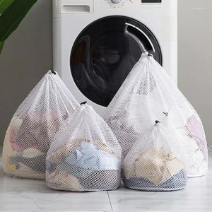 Sacs à linge Portable grand sac de lavage maille organisateur filet sale soutien-gorge chaussettes culottes sous-vêtements chaussure Storag Machine à laver couverture vêtements