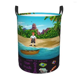 Sacs à linge Secret de Monkey Island Beach Panier Grand panier de rangement pour vêtements Aventure Jeu d'action Organisateur de bac à jouets pour enfants