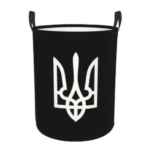 Bolsas de lavandería Ucrania National Emblem Basket Plegable Baby Hamper for Nursery Toys Organizer Bins de almacenamiento