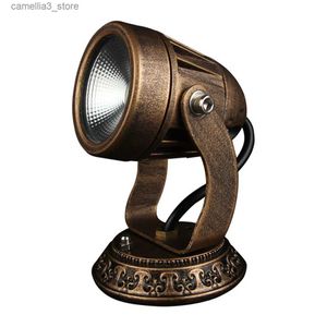 Lampes à gazon Projecteurs LED vintage de style européen pour lampe d'accent de plante de jardin projecteur extérieur COB LED lumières d'aménagement paysager pour la construction de pelouse Q231125