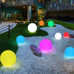 Lampes de pelouse LED boule lumineuse télécommande rechargeable Globe lumières 16 couleurs rvb changeant intérieur extérieur nuit pour la fête à la maison