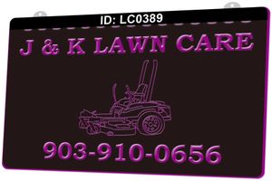 LC0389 Lawn Care Light Sign Gravure 3D