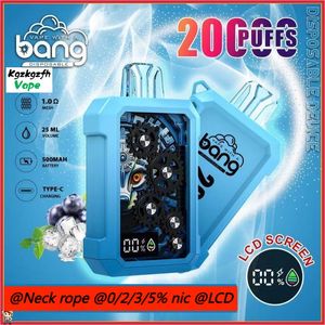 LCD Screen Bang Box Disposable Deuce 20000 Puff Disposable Vape Authentic Vapers Cigarettes électroniques rechargeables 0% 2% 3% 5% 12 Couleurs Système de stylo 12k 15K 18K Puffes