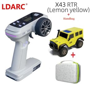 LDARC X43 RTRBNR 143 Crawler RC Car Tiempo completo 4WD Control remoto Mini Vehículo de escalada Juguete de escritorio todoterreno y piezas 240106