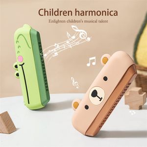 Jouets d'apprentissage 16 trous pour enfants Harmonica Montessori jouet éducatif bébé illumination Instrument à vent musical Silicone Harmonica Kid Harmonica 230926