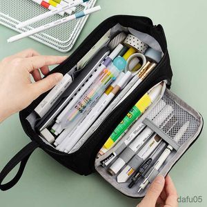 Juguetes de aprendizaje Bolsas de lápices multifuncionales de gran capacidad Estuche avanzado Simple para niños Caja de bolígrafos para estudiantes Papelería Almacenamiento Papelería escolar R230831