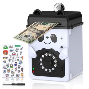 Jouets d'apprentissage Mommed Tirelire Argent Mini Atm Économie Avec Mot De Passe Électronique Pour Garçons Filles Et Adts Panda Vraie Pièce Comme Cadeaux Birt Dhjy8