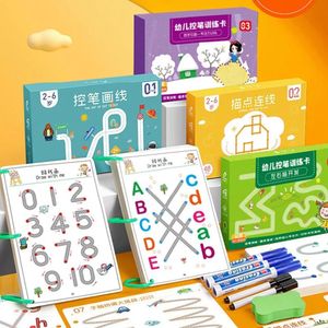 Juguetes de aprendizaje Montessori Dibujo Juguete Pluma Control Entrenamiento Tableros de Escritura Aprendizaje de Matemáticas Juegos de Partidos Set Juguete Educativo para Niños Pequeños 230926