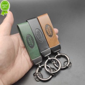 En alliage en cuir en métal Emblème Emblem Keychain Key Chain Keyring pour Land Rover Range Autobiographie Freelander Discovery Accessoires