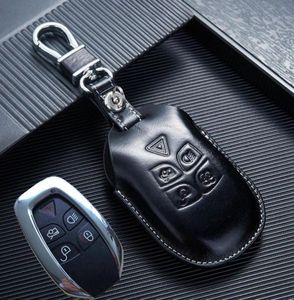 Funda de cuero para mando a distancia de coche para Jaguar XJ 2009 2010 2011 2012 XJL estuche protector para llaves accesorios de entrada sin llave 3349759