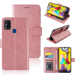 Fundas de teléfono de cuero para Samsung Galaxy M31 Prime F41 M21S M01 A01 Core M32 M52 M53 M33 5G Funda con tapa tipo billetera