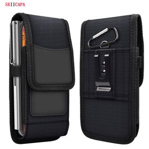 Bolsa telefónica de cuero para Xiaomi Poco M5 X4 GT M4 Pro Belt Clip Holster Oxford Tand Case For POCO F4 GT X4 Pro F3 M3 X3 NFC