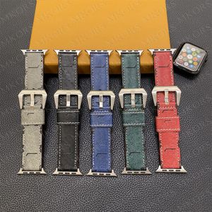Bracelet en cuir pour Apple Watch Band 45mm 41mm 44mm 40mm Bracelet de remplacement de luxe Designer iWatch Ultar2 49mm 9 8 7 6 SE 3 42mm 38mm Bracelet
