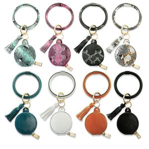 Cuir Gland Voiture Porte-clés Bracelets PU Porte-clés Chaînes Accessoires Femmes Mode De Protection Airbuds Bluetooth Écouteur Cas Bracelet Bracelet Porte-clés Sac Charme