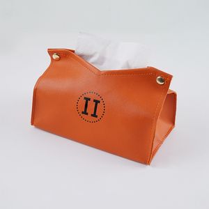 Leather Tissue Box Paper Extraction Box Living Room Home Creative Tissue Boxs Car Desktop Tissue Boxs PU Leather