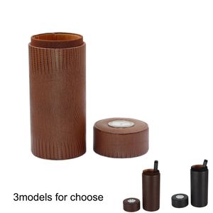 Leather Travel Humidor Cigar Box Cedar Wood Portable Cigar Case Jar W/ Humidifier Hygrometer Humidor Box Fit 5 Cigars