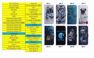 Fundas de billetera de cuero para Samsung Note 20 Ultra LG K61 K51 K41 Aminal Flower Lion Panda Dog Wolf Tiger ID Ranura para tarjeta Flip Cover Holder Bolsas