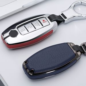 Etui clés de voiture en cuir et alliage de Zinc, pour Qashqai J10 J11 x-trail t31 t32 kick Tiida Pathfinder Murano Note Juke