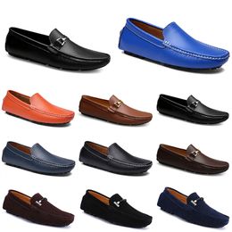 cuirs doudous mens casual drivings shoes Semelle souple respirante Light Tans black navys whites blue silver yellows grays shoess all-match outdoor cross-borders