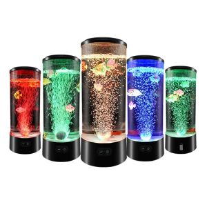 Lámpara LED de escritorio para acuario con luz de humor que cambia de Color, luces nocturnas para el hogar, oficina, decoración para sala de estar, regalos para hombres y mujeres 0116