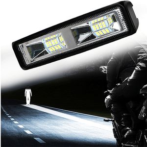 Barre lumineuse à LED bande 16led Phares 15cm blanc froid lumineux 12-24V Pour Auto Moto Camion Tracteur Remorque extérieure 48W LED Travail Lumière Projecteur projecteur noir