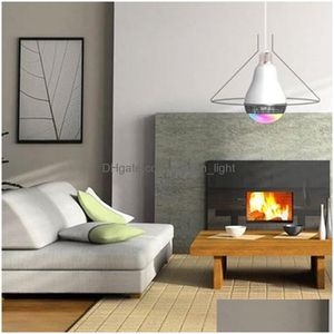 Ampoules LED Smart Rgb E27 Bb Haut-parleurs Bluetooth Lampe Dimmable Led Musique sans fil Changement de couleur via App Control Remote Drop Deli Dhm1A