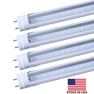 Tubos de bombillas LED G13 4 pies FT 4 pies Tubo LED 18W 22W T8 Luz fluorescente 6500K Fábrica blanca fría Venta al por mayor Stock en EE. UU.