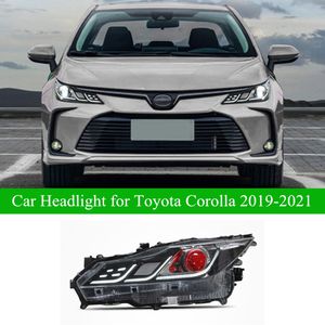 Luz LED de conducción diurna para Toyota Corolla, conjunto de faros 2019-2021, señal de giro dinámica, lente de doble haz, lámpara automática