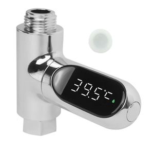 Thermomètre de douche d'eau à affichage LED, électricité auto-génératrice, moniteur de température de l'eau, compteur intelligent d'énergie, thermomètre 240202