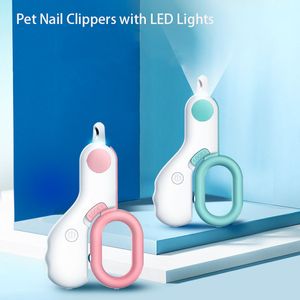 LED Dog Nail Clipper Dog Nail Trimmers pour petits animaux avec lumières LED Pet Dog Cat Nail Clippers Professional Beauty Care Tools