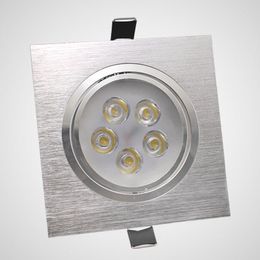 Spot lumineux LED carré encastrable pour le plafond, luminaire de plafond, 3/5W, 110/220V, à usage domestique, boîtier en aluminium