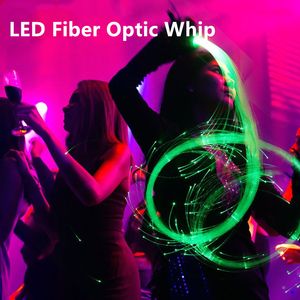 Éclairage de scène de fouet à fibre optique LED Corde à main optique rechargeable USB Pixel Light-up Whip Flow Toy Dance Party Lighting Show pour la fête