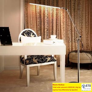 Lampadaire LED salon bras oscillant réglable balcon liseuse lampadaires avec socle en marbre décor à la maison éclairage