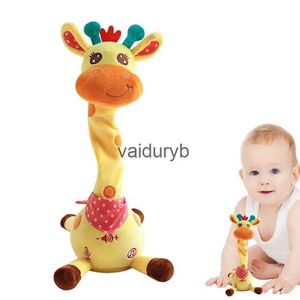 Jouets volants à LED girafe chantante en peluche jouet interactif torsadé électronique peluche douce éclairant girafe parlant et répétant pour les tout-petits garçonsvaiduryb