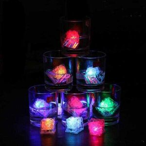 Gadget LED Aoto colores Mini Romántico Luminoso Cubo de hielo artificial Luz de flash Decoración de la fiesta de Navidad de la boda 2022WSQ1