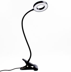 Lámpara LED de escritorio, lámpara de mesa recargable por USB con Clip, lámpara de luz nocturna para lectura de libros y cama, protección ocular DC7v