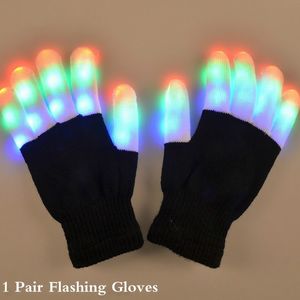Gants LED gant lumineux doigt coloré pour enfants adultes 1 paire LED gants magiques clignotants 230625