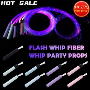 LED Gloves Fiber Optic Whip 360° Swivel Super Bright Light Up Rave Toy Pixel Flow Lace Dance Festival Night Atmosphere Props For Party 231207